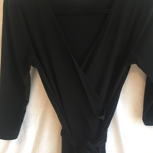 Rickis Black Wrap Dress Black - Picture 2 of 3